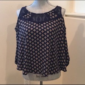 NWT boho cold shoulder top
